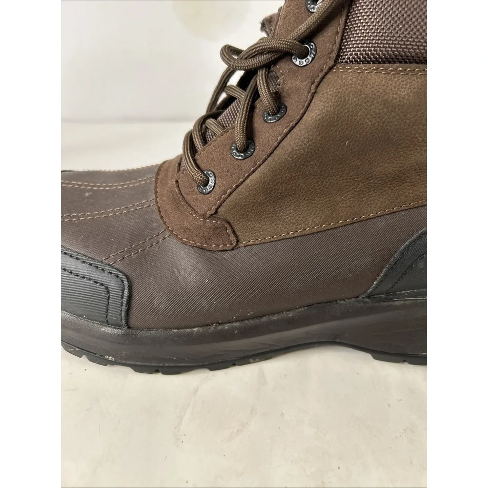 UGG Emmett‎ Duck Boots -Waterproof Snow Boots -Stout Brown Leather -US 9